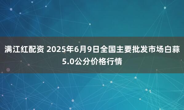 满江红配资 2025年6月9日全国主要批发市场白蒜5.0公分价格行情